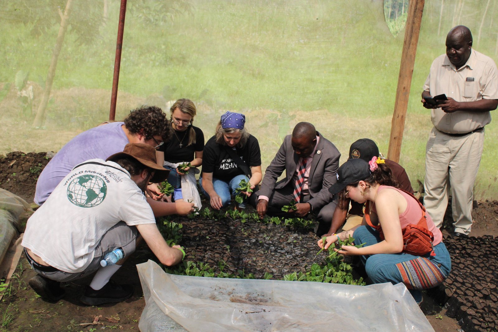 Mentees – participating in coffee seedling planting – Aug 2025